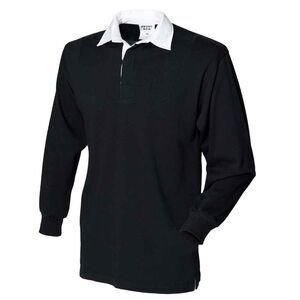 Front Row Mens Original Rugby Shirt / Black